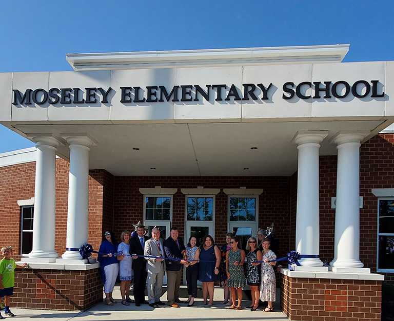 Chesterfield County Public Schools holds a ribbon cutting ceremony for Moseley Elementary School.